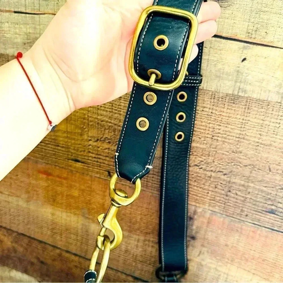 Vintage COACH Soho Slim Duffle Signature C Logo Jacquard Canvas Fabric & Leather - Picture 6 of 12